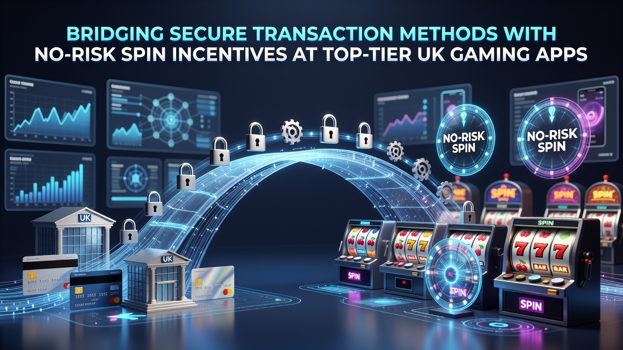 Illustration of secure payment integration with no-risk spins in UK gaming apps