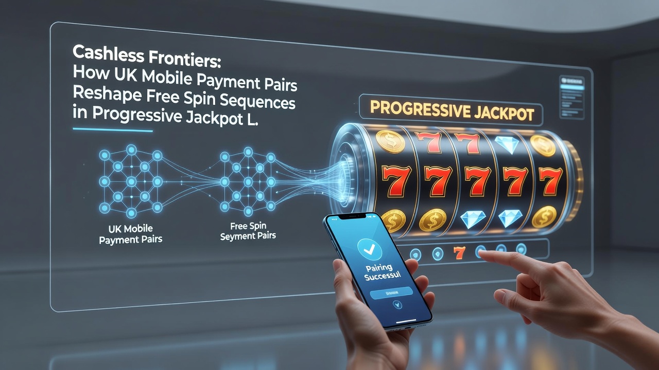 Live dealer interface displaying progressive jackpot meter alongside mobile wallet confirmation during free spin sequence