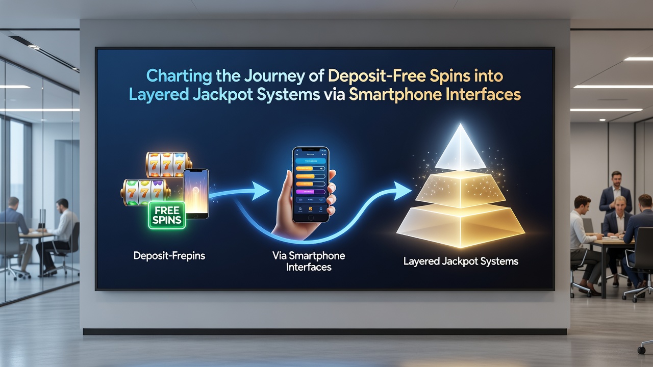 Mobile device showing synchronized jackpot meters advancing through deposit-free spin rounds in a progressive system