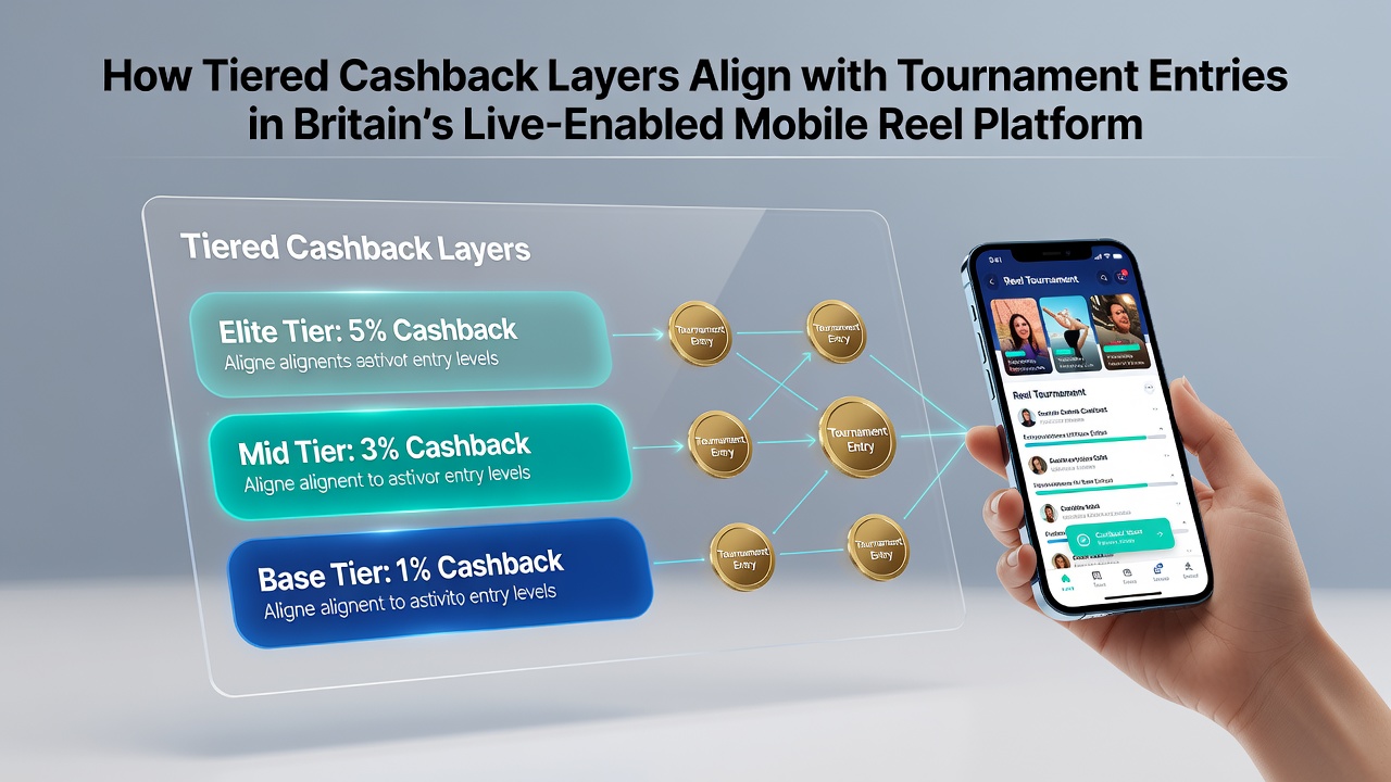 Tournament leaderboard display on a mobile device with cashback tier badges visible next to player entries
