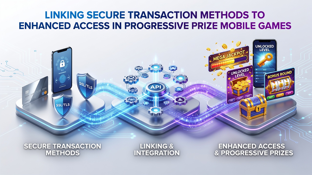 Secure transaction flow diagram for mobile progressive prize access