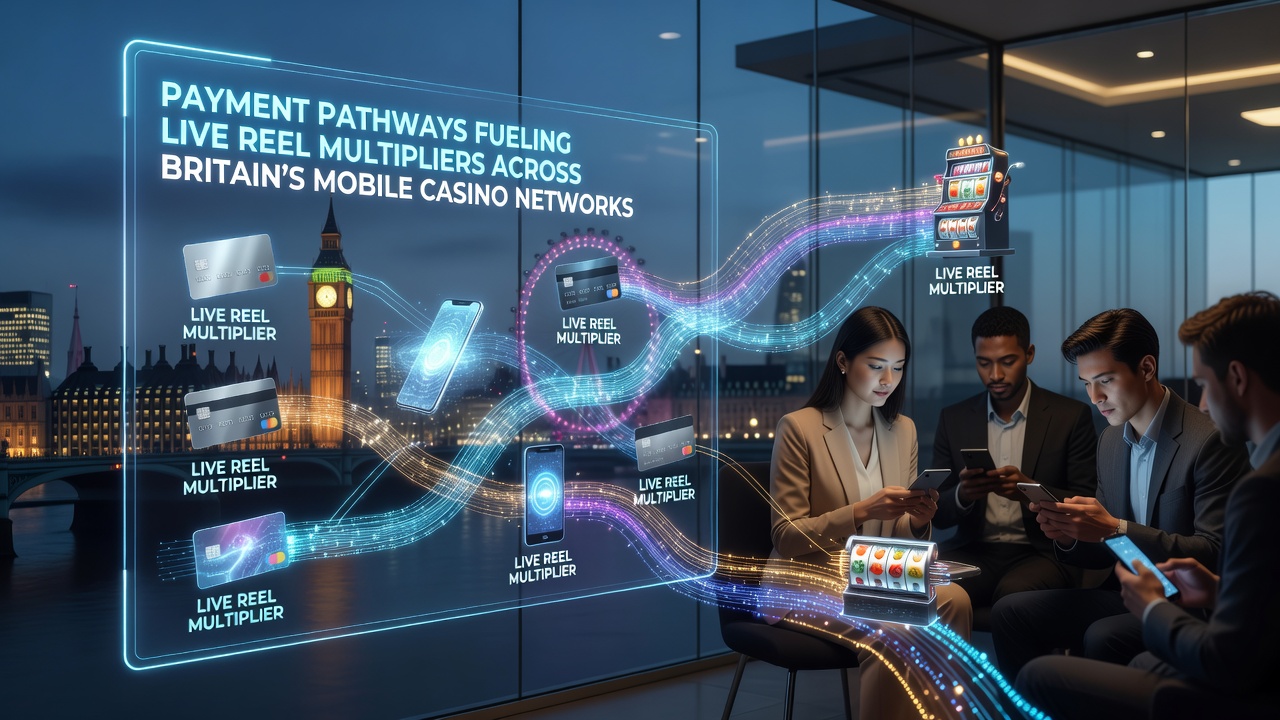 Diagram showing transaction routes between e-wallets and live multiplier engines in mobile casino environments