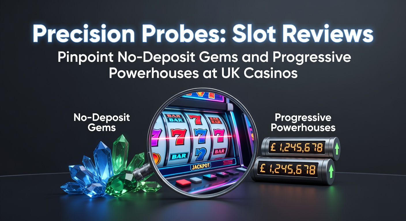Dynamic split-screen image showing a no-deposit bonus activation on a vibrant slot alongside a massive progressive jackpot readout, with UK casino logos and mobile interfaces in the background
