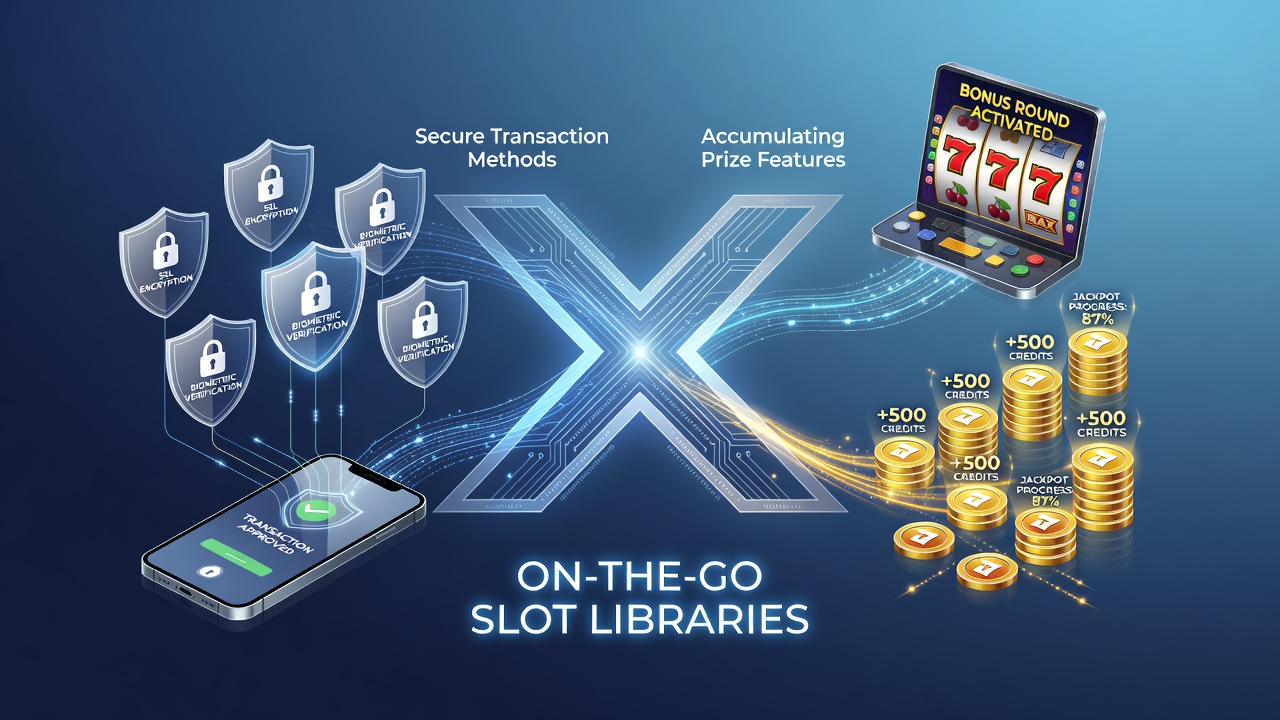 Mobile slot interface displaying secure payment integration alongside progressive jackpot meters on a smartphone screen